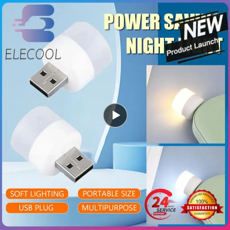 1 бр. Акумулаторна лампа USB Мини Лампа led нощна светлина Power Bank Зареждане на USB Книгата светлини Малка Кръгла настолна лампа за четене
