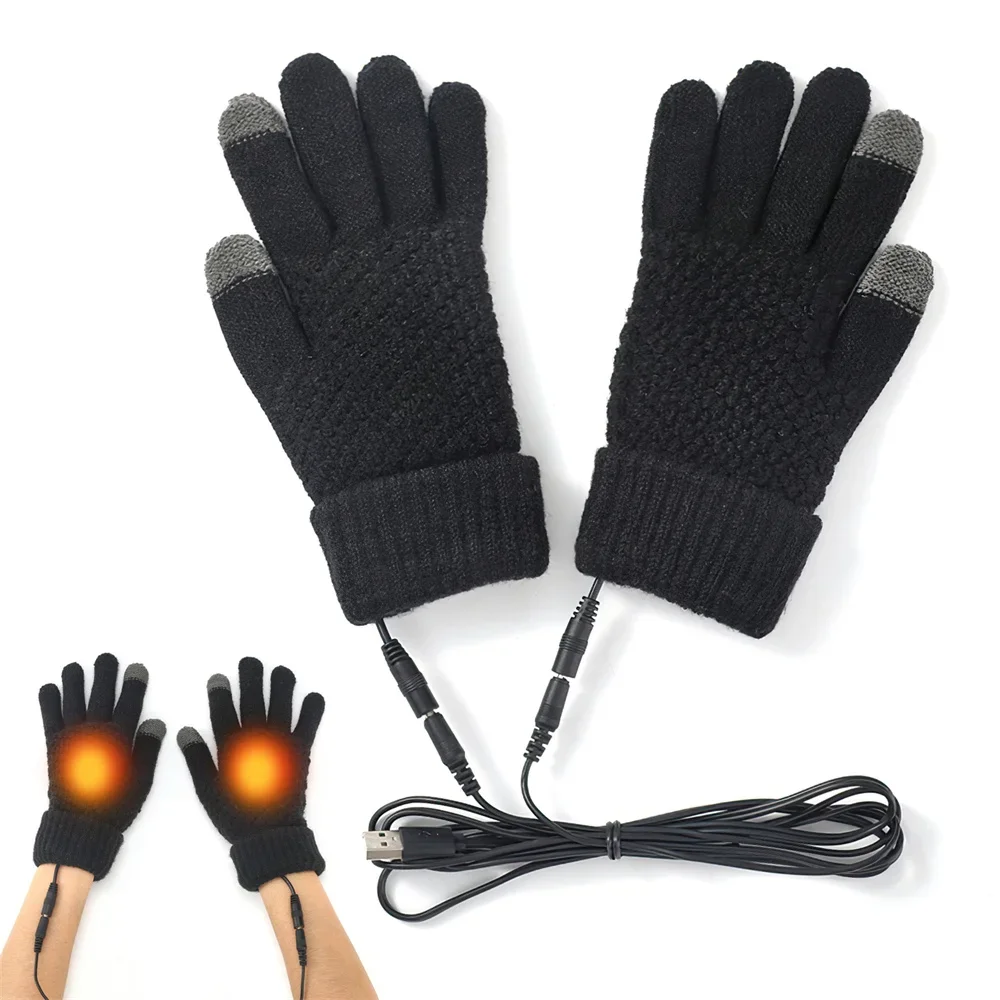 Топлинни ръкавици за мъже с нагревател за ръце, Usb-ръкавица за набор на текст, акумулаторна ръкавици с електрически отопляеми за най-горещите ръце през зимата, подаръци