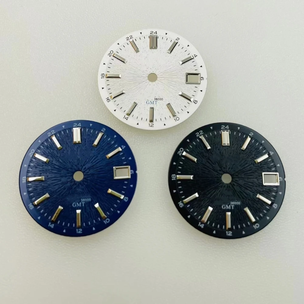 Нов циферблат NH34 с четырехконтактной мащаб GMT, механични часовници в ретро стил, модифицирана стандартна плоча, аксесоари за часовници за гмуркане