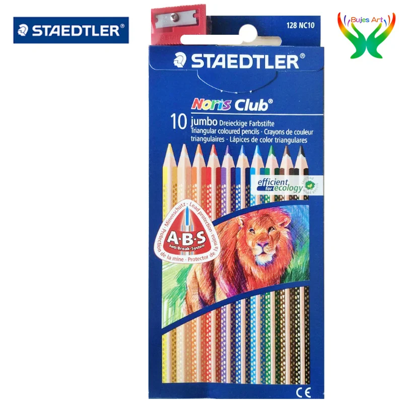 Германия Staedtler 10 цветен молив екстра дебела триъгълна цвят 128nc12 молив art painting професионален костюм за рисуване с молив at supplies