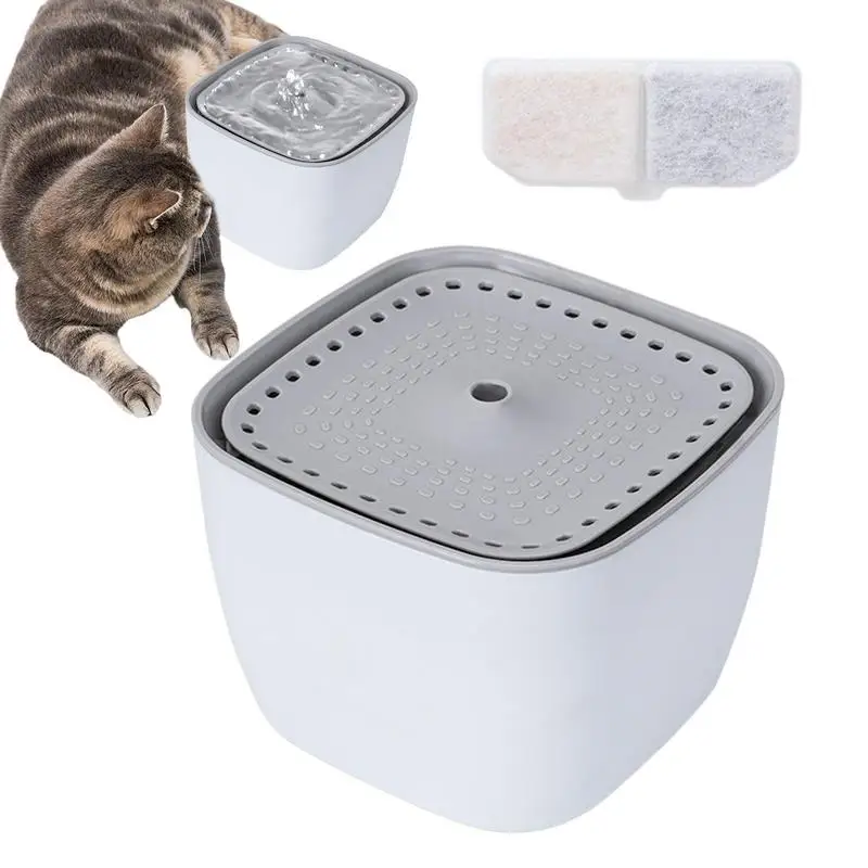 Фонтан за котки, фонтан за вода за домашни любимци, 2,5-литров диспенсер за вода за кучета, Автоматичен чешма за вода за домашни любимци С интелигентна led подсветка, изключително тих